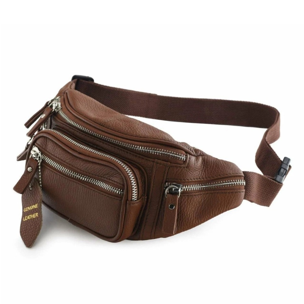 Nabob Leather Fanny Pack, Hip Bum Bag Mens Waist Bag, Unisex, Travel NwOT